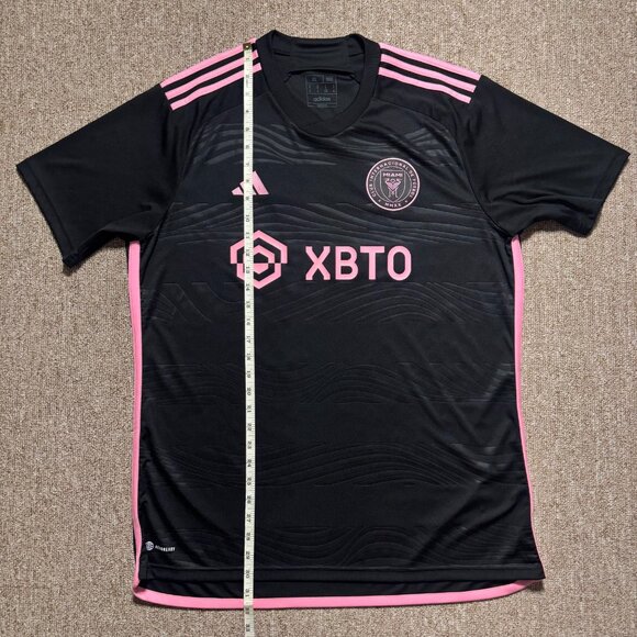 Adidas Inter Miami CF MLS Away Jersey Black Pink HI1888 Mens XL EUC - Picture 7 of 10